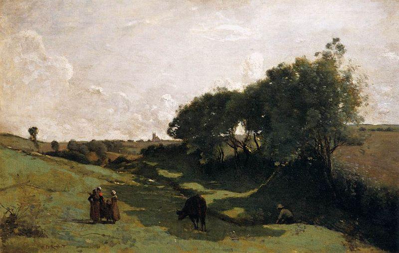 Jean Baptiste Camille  Corot The Vale France oil painting art